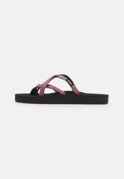 Teva Olowahu - T-Bar Sandals - Palms Indigo/Rose Violet