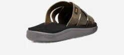Teva Voya Slide Leather Sandals -Teva teva Dark Olive Voya Slide Leather Sandals 3